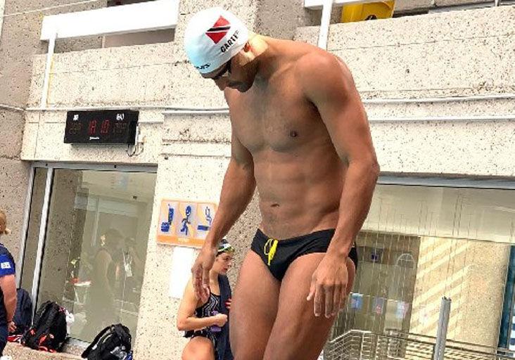 FINAL PREP: Dylan Carter trains in Paris, France, last week, ahead of his third Olympic campaign. The T&T swimmer competed yesterday in the men’s 100 metres freestyle, finishing eighth in his heat and 34th overall. (Image obtained at trinidadexpress.com)